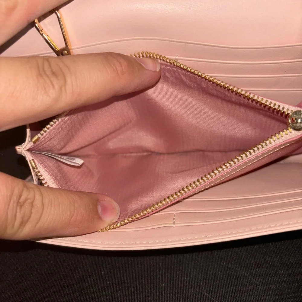 MCM Visetos Blush Pink Wallet on Chain - Picture 6 of 7